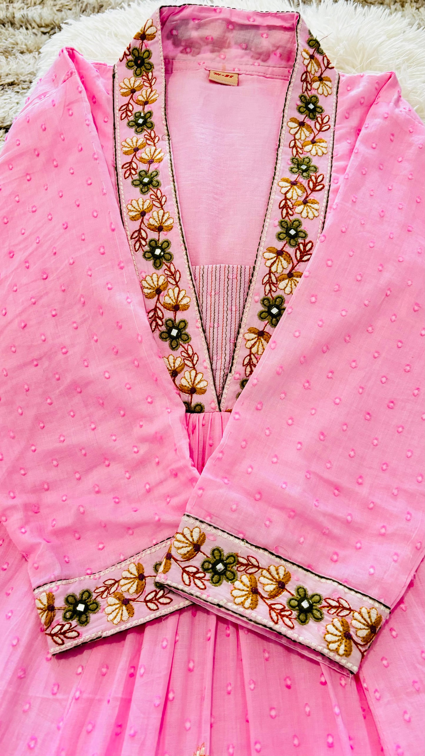 Anarkali baby pink suit