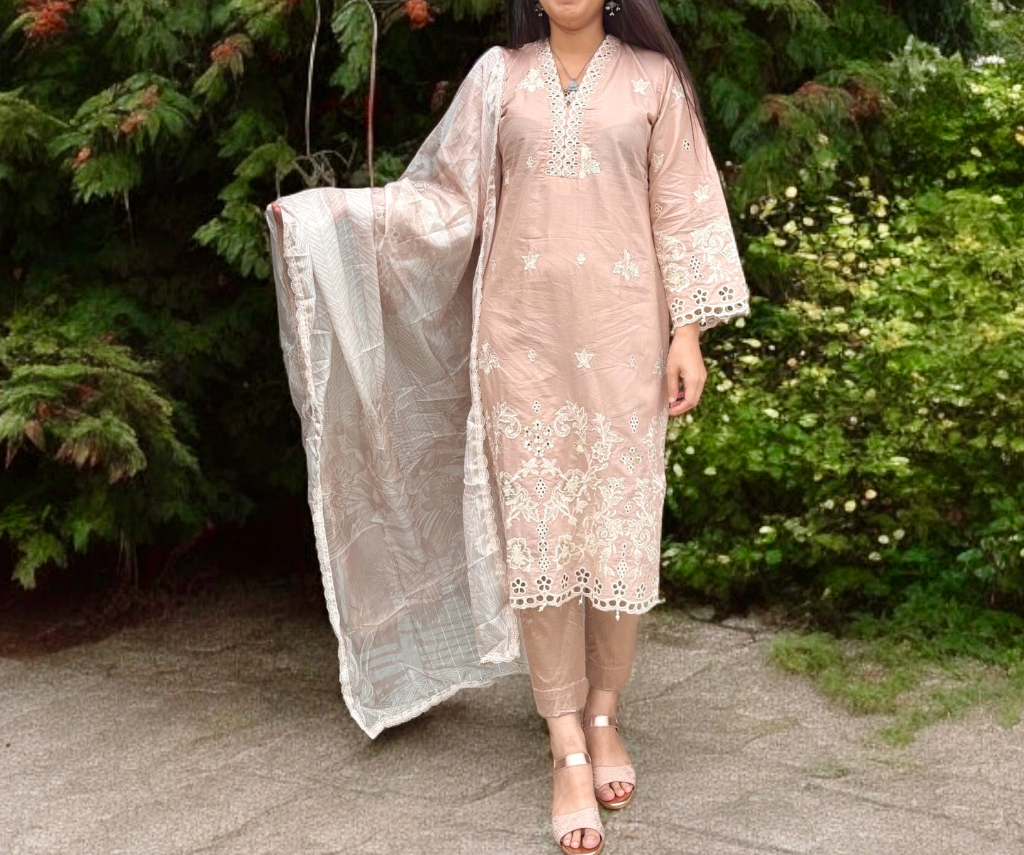 Pakistani embroidery 3-piece suit