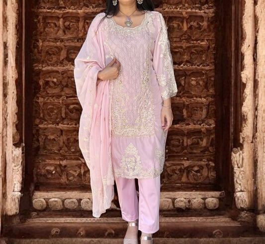 Pakistani designer embroidery suit