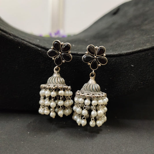 Oxidized jhumkas