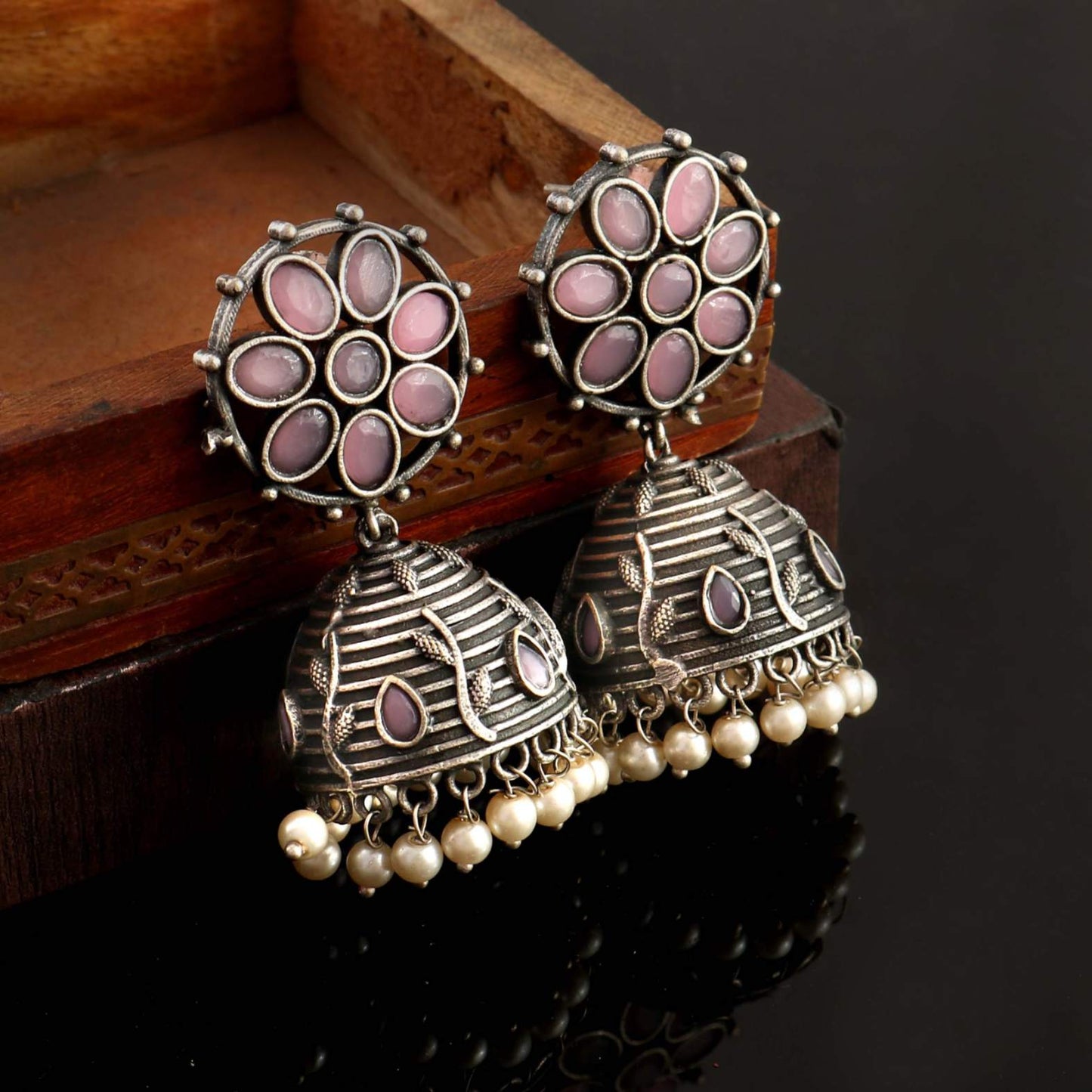 Oxidized Jhumkas